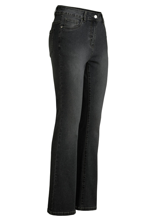 Jeans - Jeans mit leicht ausgestellter Beinweite Jeans - Jeans mit leicht ausgestellter Beinweite, in Größe 017 bis 052, in Farbe SCHWARZ