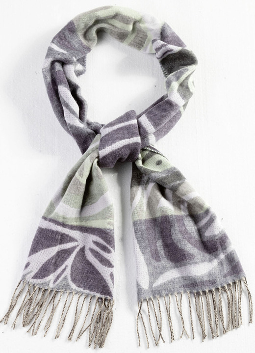 - Schal mit Fantasiedessin, in Farbe MAUVE-LAVENDEL-BUNT Ansicht 1