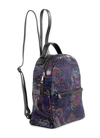 Laurina Rucksack aus bedrucktem Kalbleder