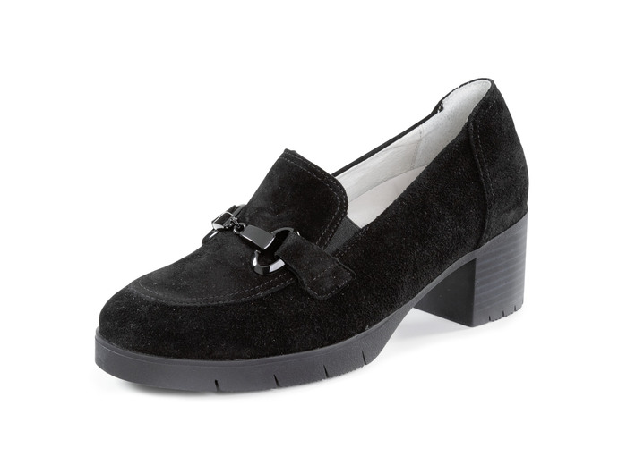 Pumps & Ballerina - Waldläufer, bequemer Damen-Trotteur, Weite H, mit herausnehmbarem Fussbett, in Größe 3 1/2 bis 8, in Farbe SCHWARZ Ansicht 1