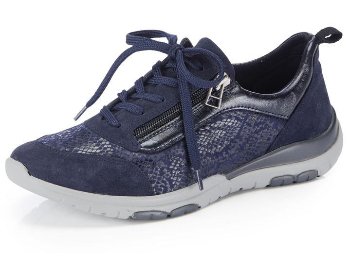 - ELENA EDEN Sneaker mit glänzend bedrucktem Elastikmaterial, in Größe 036 bis 042, in Farbe MARINE Ansicht 1