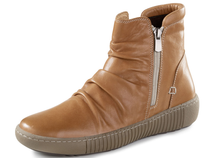 - Gemini Bootie mit flotter Raffung, in Größe 036 bis 042, in Farbe COGNAC Ansicht 1