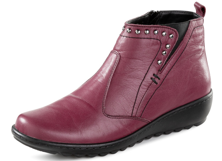 Stiefel & Stiefeletten - Gemini Bootie mit aktueller Nietenzier, in Größe 036 bis 042, in Farbe BORDEAUX Ansicht 1