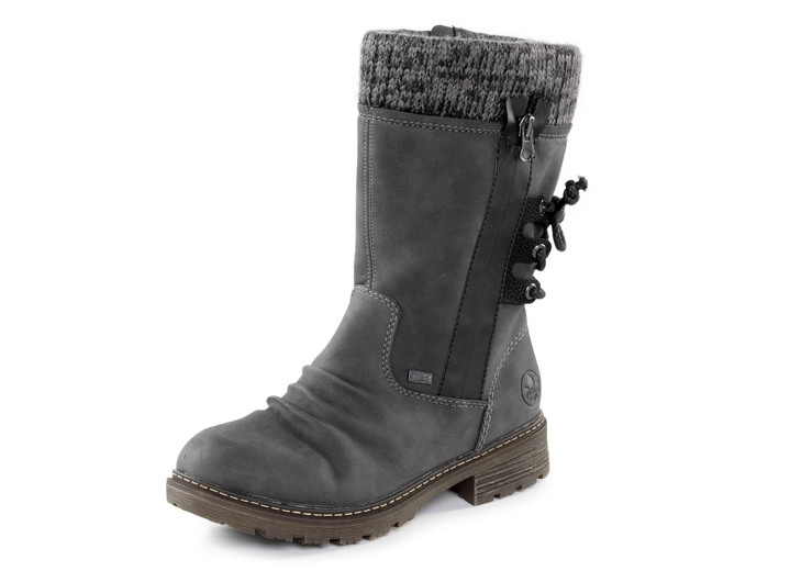 Stiefel & Stiefeletten - Rieker Stiefel aus Nubukmaterial , in Größe 036 bis 042, in Farbe ANTHRAZIT-SCHWARZ Ansicht 1