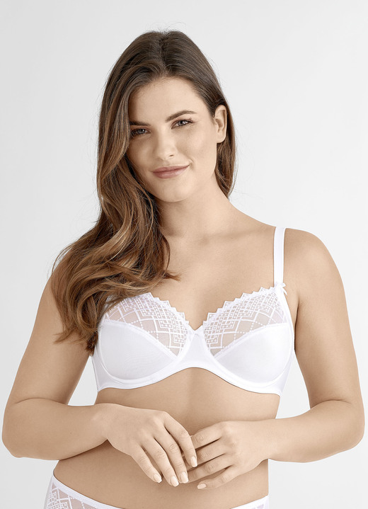 Felina - Felina Bügel-BH, in Größe 075 bis 110, in Cup F, in Farbe WEISS Ansicht 1