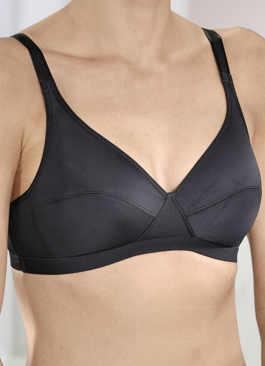 Tagwäsche - Zweierpack Playtex-BH mit weichem Unterbrustband, in Größe 075 bis 095, in Cup D, in Farbe 1X SCHWARZ, 1X WEISS Ansicht 1