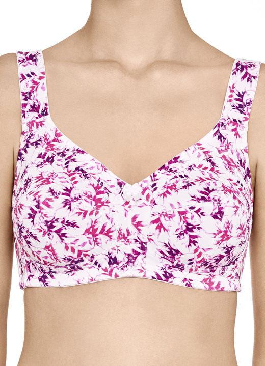 BH ohne Formbügel - Susa BH mit verstärktem Rückteil, in Größe 080 bis 120, in Cup D, in Farbe ECRU-PINK