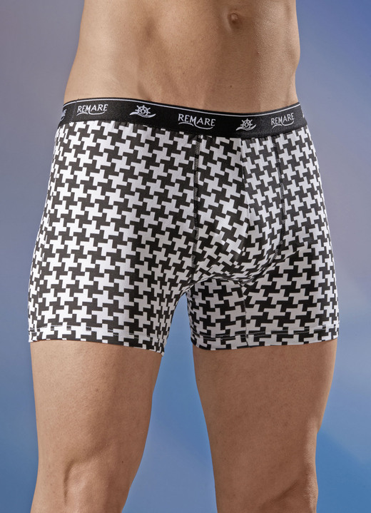 Pants & Boxershorts - Dreierpack Pants mit Elastikbund, in Größe 004 bis 010, in Farbe WEISS-SCHWARZ