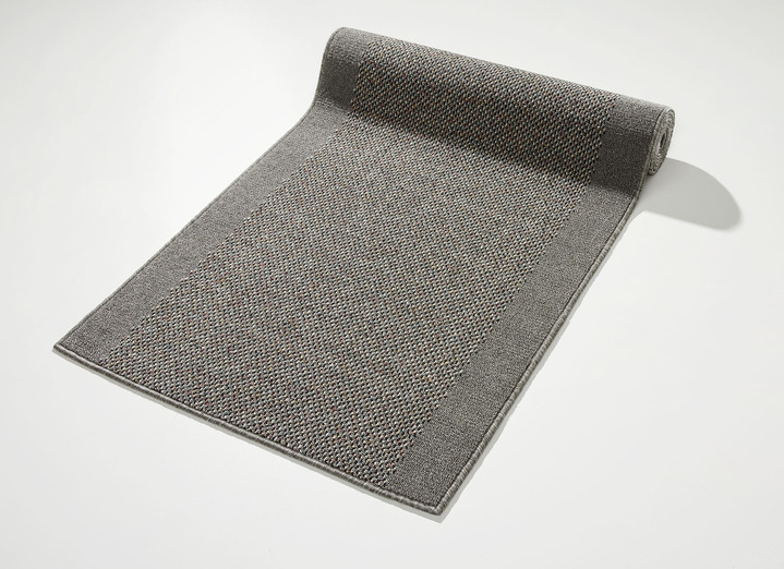 Läufer & Stufenmatten - Perfekte Läufer nach Ihrem Wunschmass, in Größe 100 (50 cm breit) bis 106 (100 cm breit), in Farbe GRAU Ansicht 1