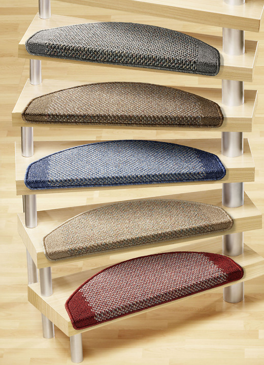 Läufer & Stufenmatten - Stufenmatten mit rutschfester Latex-Rückseite, in Größe 151 (Stufenmatten, 2er-Pack) bis 325 (Stufenmatten, 15er-Pack), in Farbe BLAU