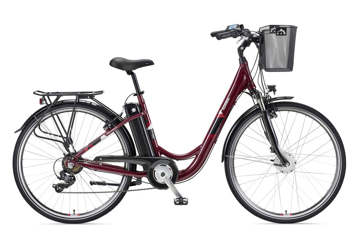 Akku-Zweiräder - Das perfekte City-E-Bike, in Farbe WEINROT Ansicht 1
