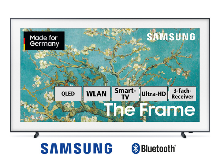 Fernseher - Samsung 4K-Ultra-HD-QLED-Fernseher, in Farbe SCHWARZ Ansicht 1