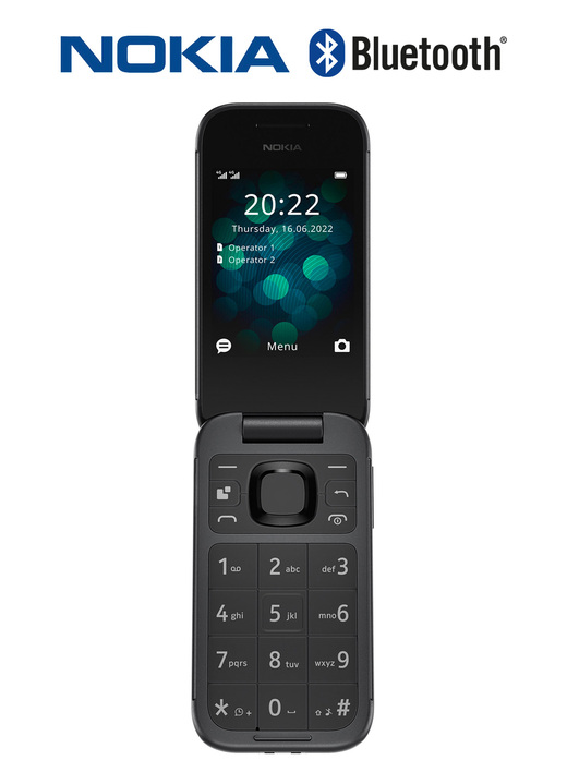 Mobil-Telefone - Nokia 2660 Flip Grosstasten-Klapphandy, in Farbe SCHWARZ Ansicht 1