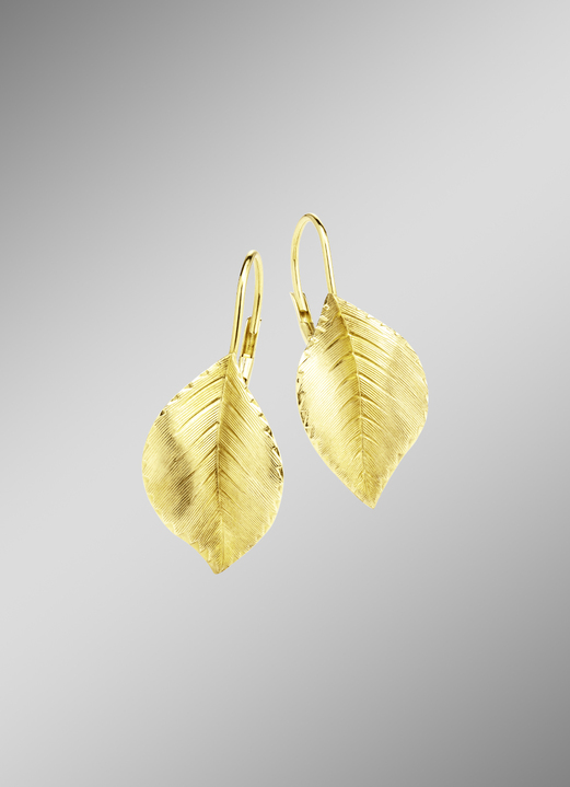 Ohrschmuck - Ohrringe im Blatt-Design, in Farbe  Ansicht 1