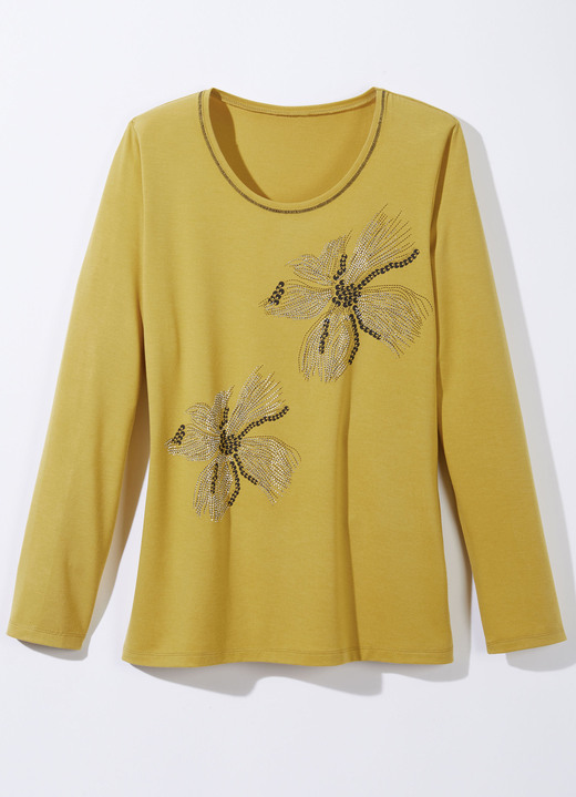 Langarm - Shirt mit Flatlock-Naht in 2 Farben Langarm - Shirt mit Flatlock-Naht in 2 Farben, in Größe 036 bis 052, in Farbe MESSING
