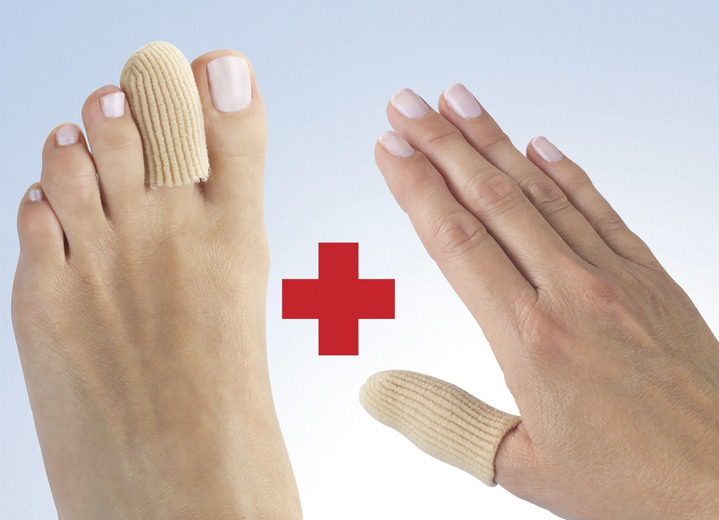 Gesunder Fuss - Finger- und Zehenschutz, 6-teilig, mit Silikon-Innenseite, in Farbe BEIGE