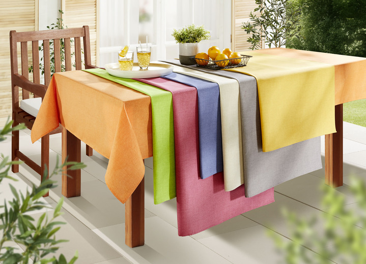 Tischdecken - Tischdecke für den Innen- und Aussenbereich mit Fleckschutz-Ausrüstung, in Größe 105 (Läufer, 40/140 cm) bis 450 (Sitzkissen, 40/40/7 cm), in Farbe BEERE Ansicht 1