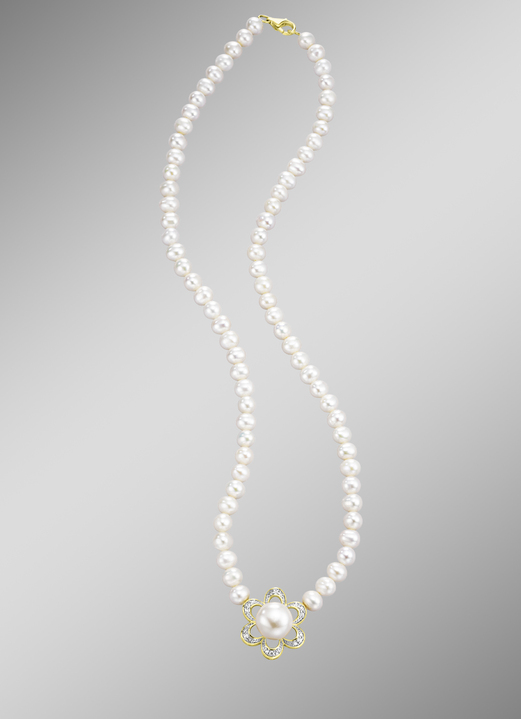 Halsketten - Halskette in Blumendesign, in Farbe  Ansicht 1