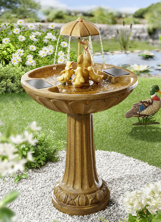 Gartendekoration - Solarbrunnen im edlen Bronzelook, in Farbe BRONZE