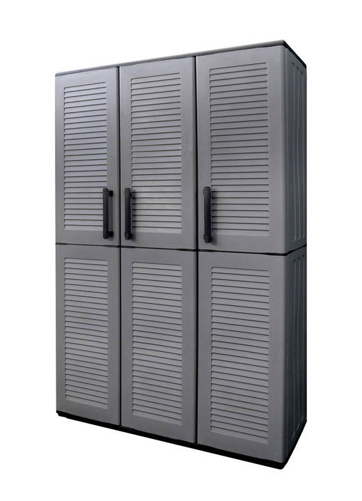 Gartenmöbel -  Gartenschrank, in Farbe GRAU, in Ausführung Gartenschrank, groß Ansicht 1