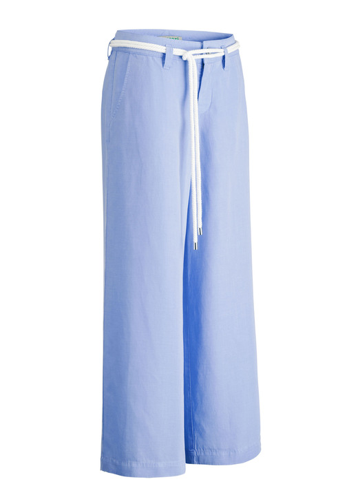 Culotten - Culotte mit angesagtem Kordelgürtel Culotten - Culotte mit angesagtem Kordelgürtel, in Größe 018 bis 052, in Farbe AZURBLAU