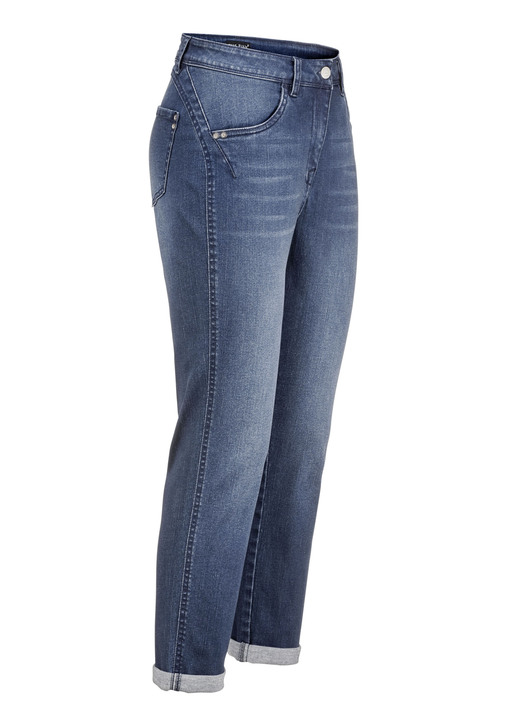Hosen mit Knopf- und Reissverschluss - Jeans mit Push-up-Effekt, in Größe 017 bis 052, in Farbe JEANSBLAU Ansicht 1