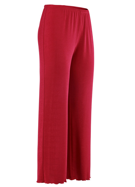 7/8-Hosen, Capris, Bermudas - Weich fliessende, 7/8-lange Hose 7/8-Hosen, Capris, Bermudas - Weich fliessende, 7/8-lange Hose, in Größe 036 bis 060, in Farbe ROT