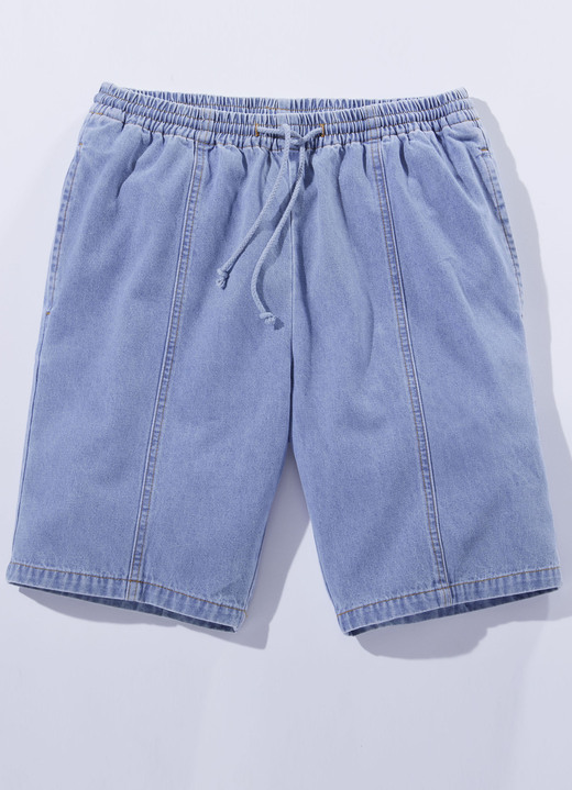 Shorts & Bermudas - Bequeme Schlupf-Shorts in 4 Farben, in Größe 048 bis 060, in Farbe HELLBLAU Ansicht 1