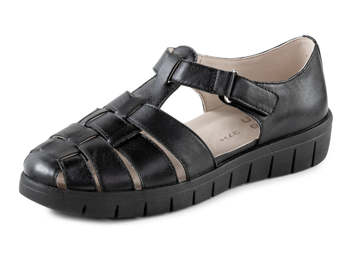 Slipper & Schnürschuhe - ELENA EDEN Slipper mit luftigen Durchbrüchen, in Größe 036 bis 042, in Farbe SCHWARZ Ansicht 1