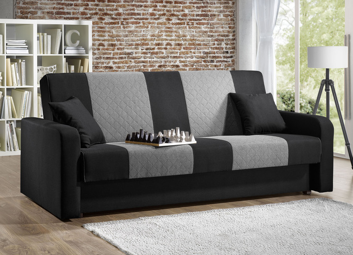 Bettsofas - Klick-Klack-Sofa mit komfortabler Bonnellfederung, in Farbe ANTHRAZIT-HELLGR. Ansicht 1