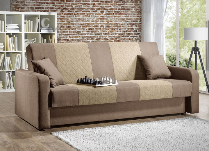 Bettsofas - Klick-Klack-Sofa mit komfortabler Bonnellfederung, in Farbe BEIGE-CREME Ansicht 1