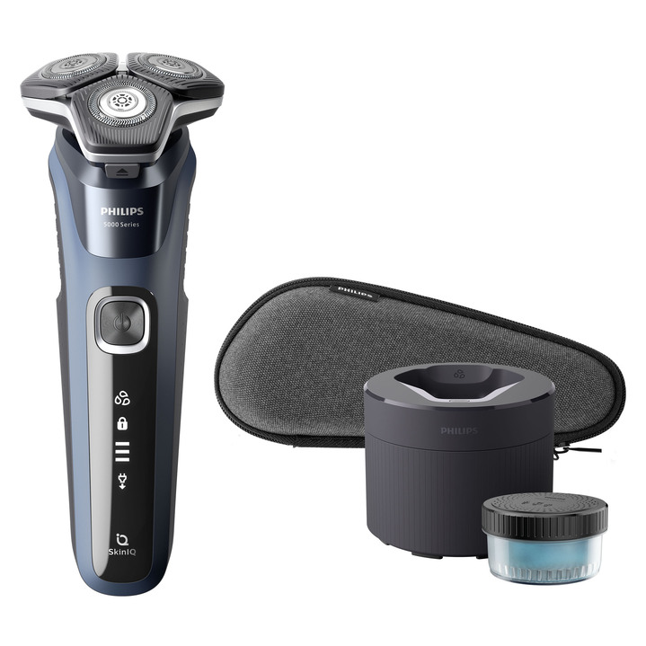 Rasierer & Haarschneider - Philips Shaver S5880/50 mit der fortschrittlichen Skin-IQ-Technologie, in Farbe BLAU-GRAU