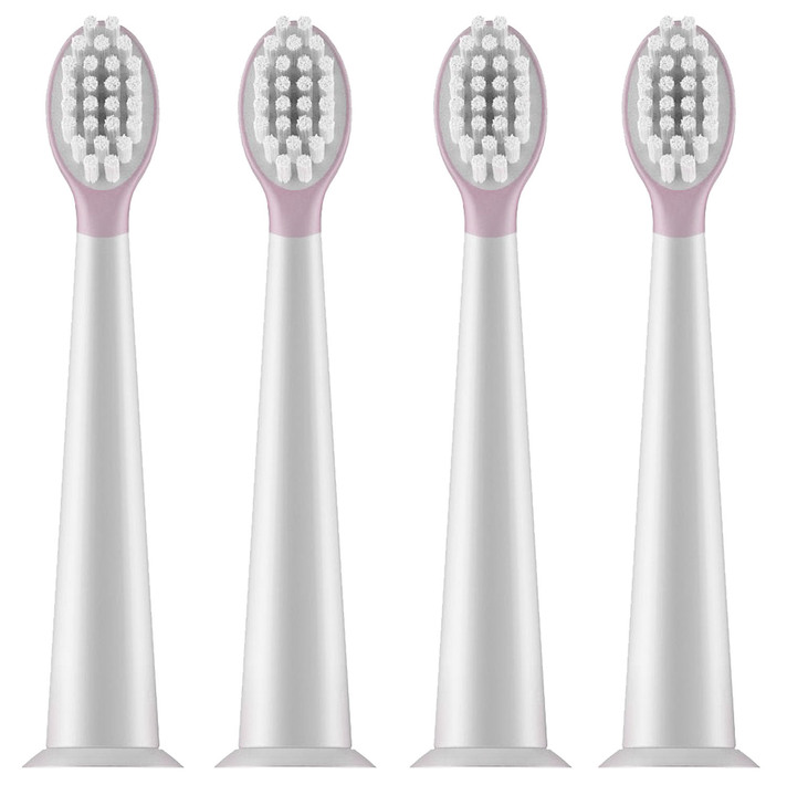 Praktische Hilfsmittel - Zahnbürstenaufsatz, 4er Set Kinder, in Farbe ROSA-WEISS
