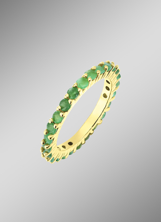 Memoire-Ring mit Smaragd