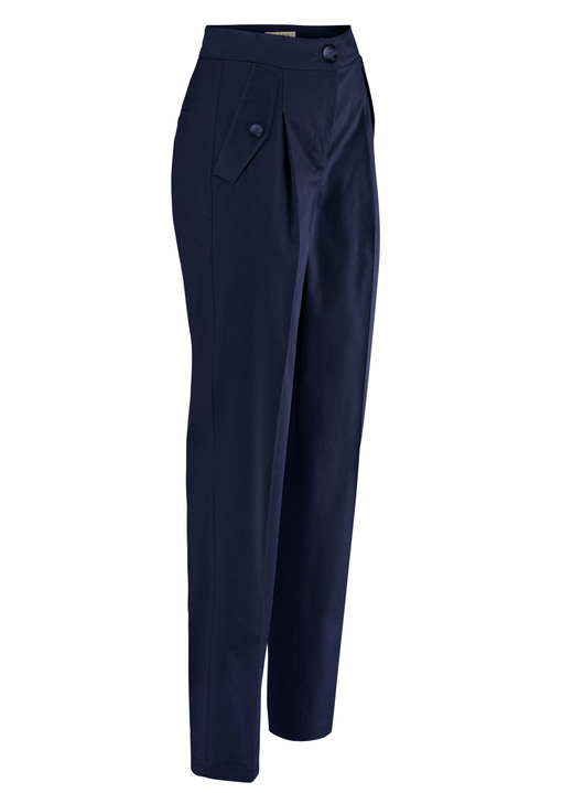 Hosen mit Knopf- und Reissverschluss - Hose mit sportivem Chic, in Größe 018 bis 050, in Farbe MARINE Ansicht 1