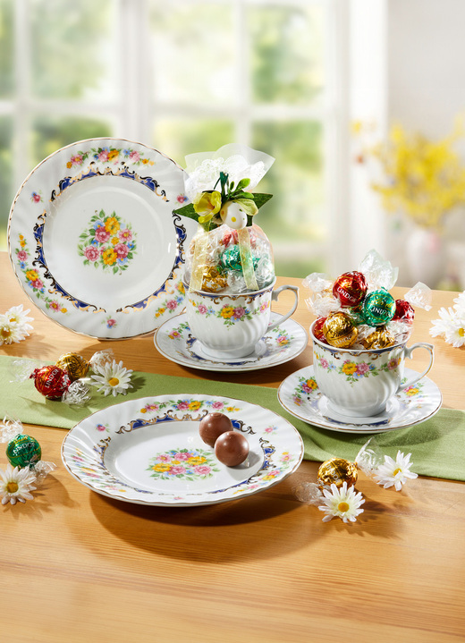 Oster-Geschenkideen - Gedeck-Set aus feinstem Porzellan, in Farbe BUNT, in Ausführung 1 Gedeck 3-teilig Ansicht 1