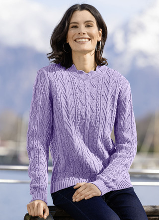 Pullover in Strukturmix