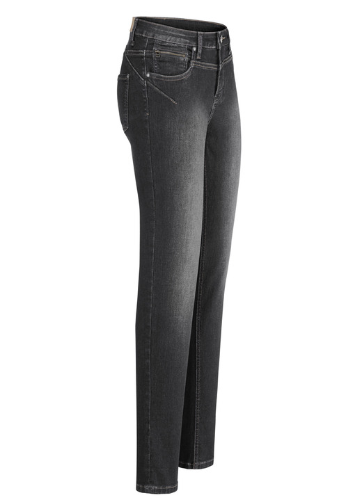 Hosen mit Knopf- und Reissverschluss - Jeans mit Push-up-Effekt, in Größe 017 bis 050, in Farbe SCHWARZ Ansicht 1