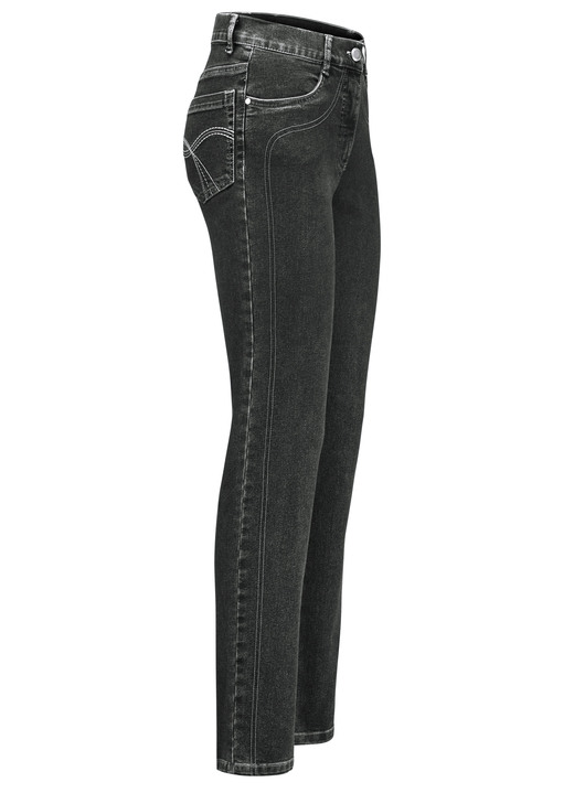 Hosen mit Knopf- und Reissverschluss - Power-Stretch-Jeans, in Größe 017 bis 092, in Farbe SCHWARZ Ansicht 1