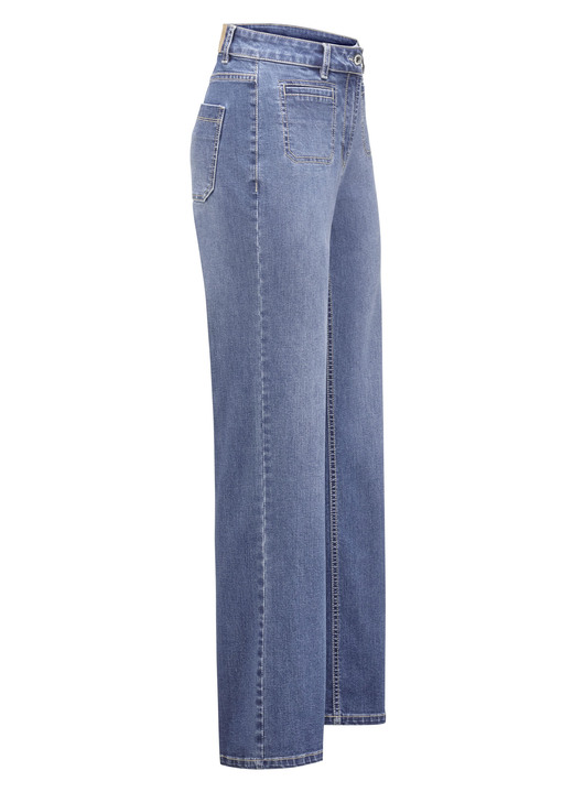 Hosen mit Knopf- und Reissverschluss - Jeans mit modischen Vordertaschen Hosen mit Knopf- und Reissverschluss - Jeans mit modischen Vordertaschen, in Größe 017 bis 050, in Farbe JEANSBLAU
