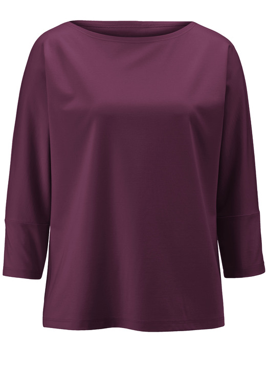 3/4-Arm - Shirt mit rundem Halsausschnitt, in Größe 036 bis 052, in Farbe BORDEAUX Ansicht 1