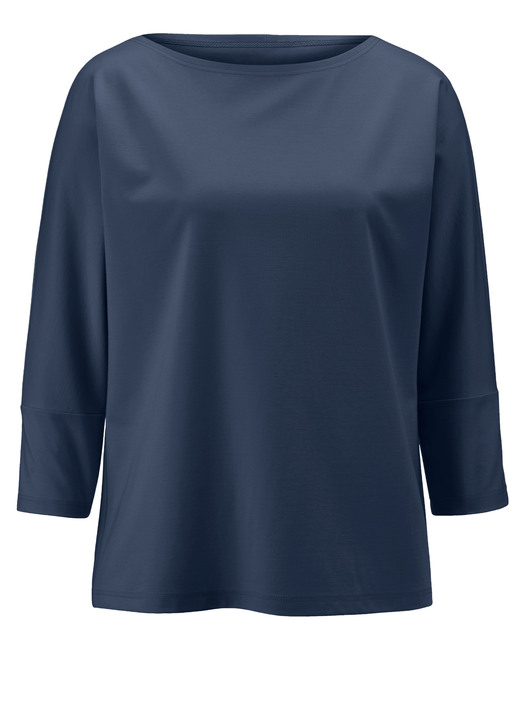 3/4-Arm - Shirt mit rundem Halsausschnitt, in Größe 036 bis 052, in Farbe MARINE Ansicht 1