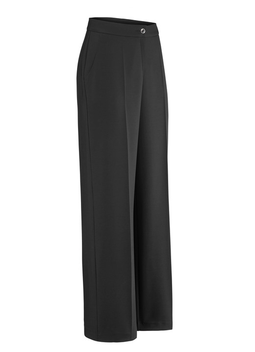 Hosen mit Knopf- und Reissverschluss - Hose in bequemer Weite, in Größe 018 bis 052, in Farbe SCHWARZ Ansicht 1