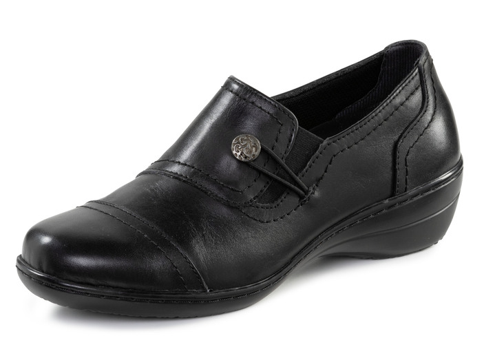 - ELENA EDEN Slipper mit Metallschmuck, in Größe 036 bis 042, in Farbe SCHWARZ Ansicht 1