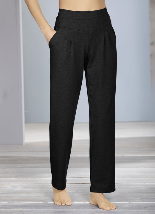 Unterwäsche - Hose mit breitem Dehnbund, in Größe 018 bis 054, in Farbe SCHWARZ Ansicht 1