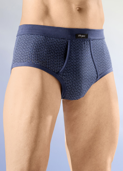 Slips & Unterhosen - Viererpack Slips mit Softbund, in Größe 005 bis 011, in Farbe 2X MARINE-JEANSBLAU, 2X JEANSBLAU-MARINE Ansicht 1