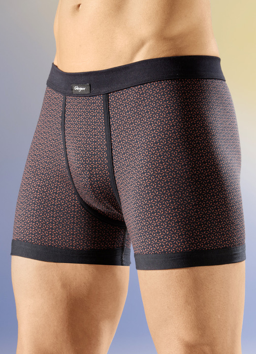 Slips & Unterhosen - Viererpack Unterhosen mit Softbund, in Größe 005 bis 011, in Farbe 2X SCHWARZ-TERRAKOTTA, 2X SCHWARZ-WEISS Ansicht 1