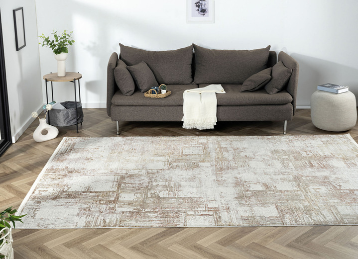 Modern - Umwerfende Brücken und Teppiche, für Fussbodenheizung geeignet , in Größe 113 (Brücke, 80x150 cm) bis 284 (Teppich, 200x290 cm), in Farbe NATUR Ansicht 1
