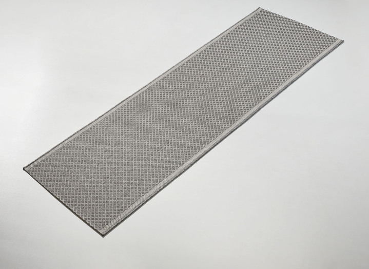 Läufer & Stufenmatten - Flache Läufer in Sisaloptik nach Wunschmaß, in Größe 102 (Läufer, 67 cm breit) bis 106 (Läufer, 100 cm breit), in Farbe HELLGRAU Ansicht 1