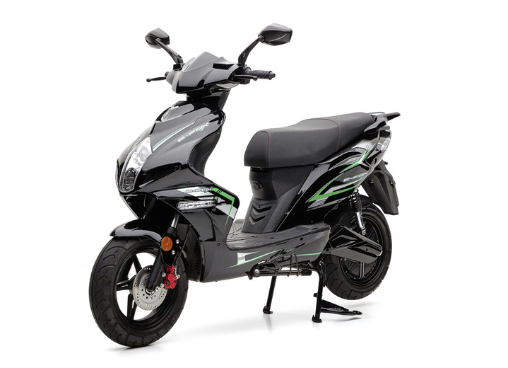 Elektromobilität - City-E-Roller für maximalen Elektro-Fahrspass, in Farbe SCHWARZ Ansicht 1